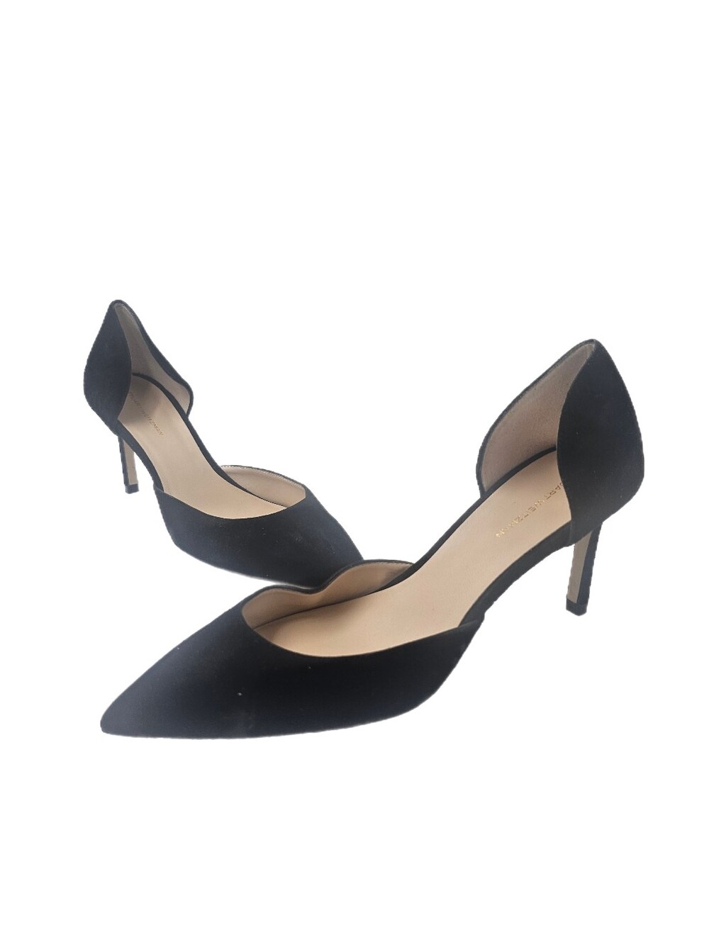 Stuart Weitzman Mara 75 Black Suede d'Orsay Pumps NWOB Women's 9B Designer